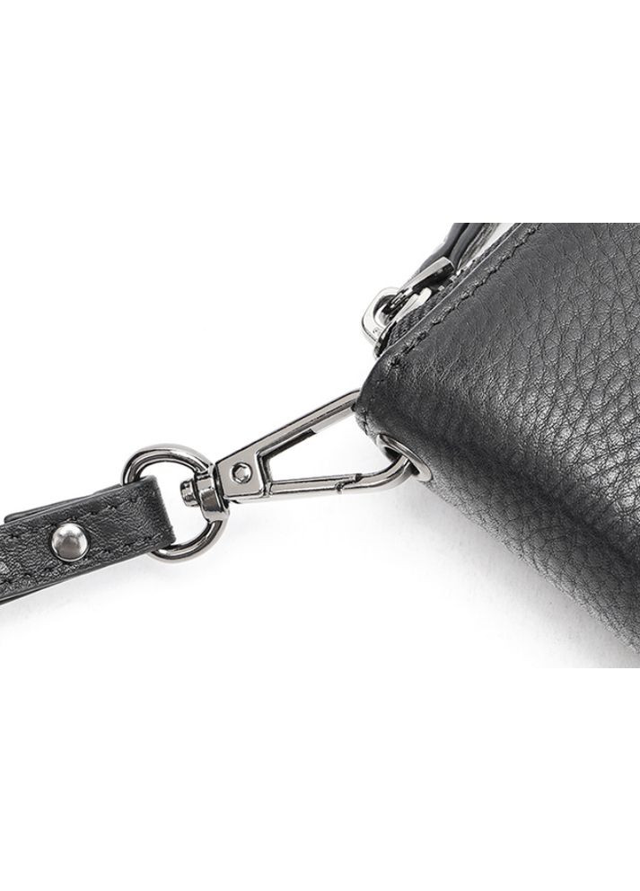 Мужской кожаный клатч с ручкой кошелек портмоне на молнии кожа черный Eton (316660123)