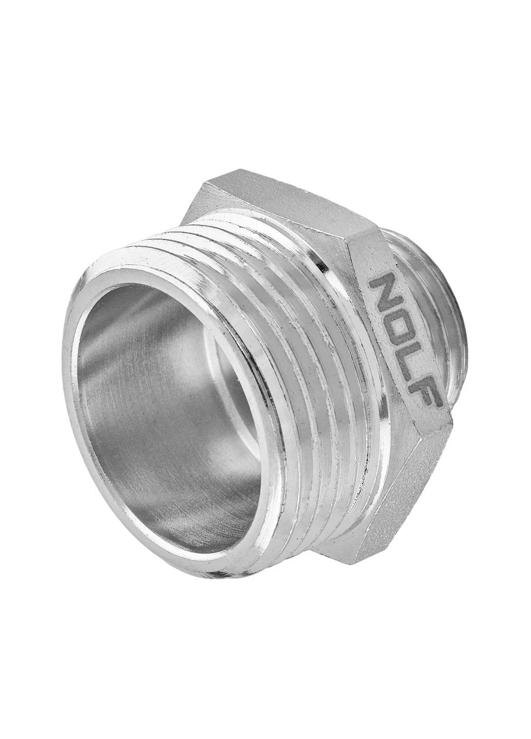 Ниппель редукционный -1/2"x1/4" никелированный (NF3081) NOLF NFC.N0206-N (388587384)