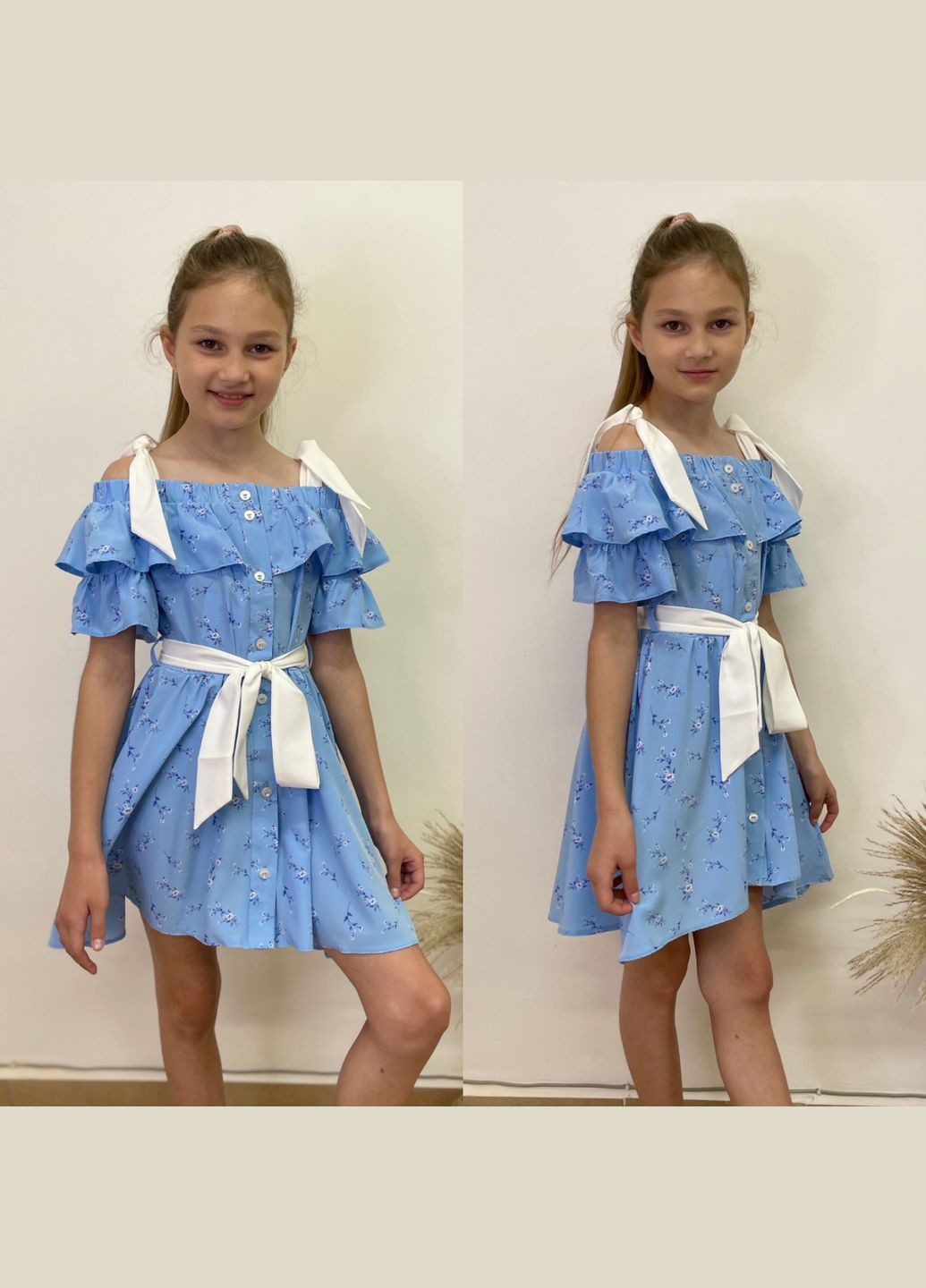 Блакитна легкий літній сарафан Україна (306437114)