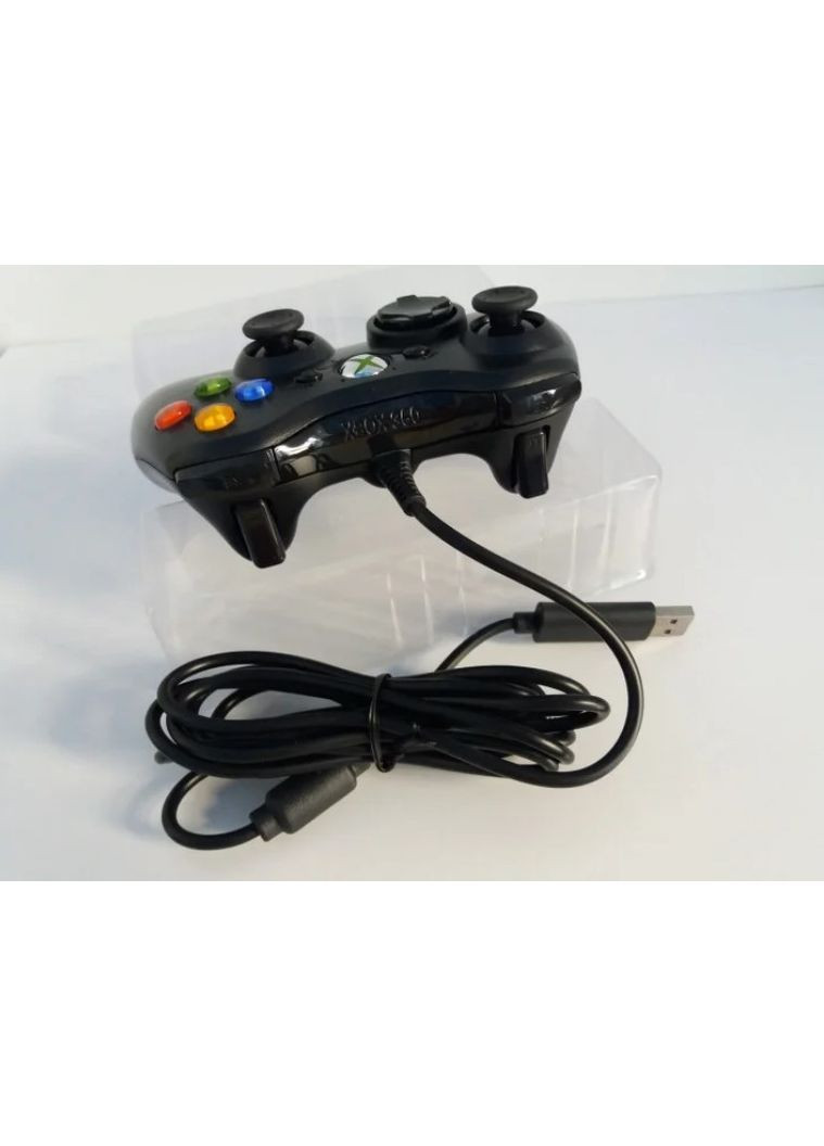 Джойстик проводной для Xbox 360 и ПК проводной манипулятор USB геймпад для хбокс 360 Черный No Brand (362732091)