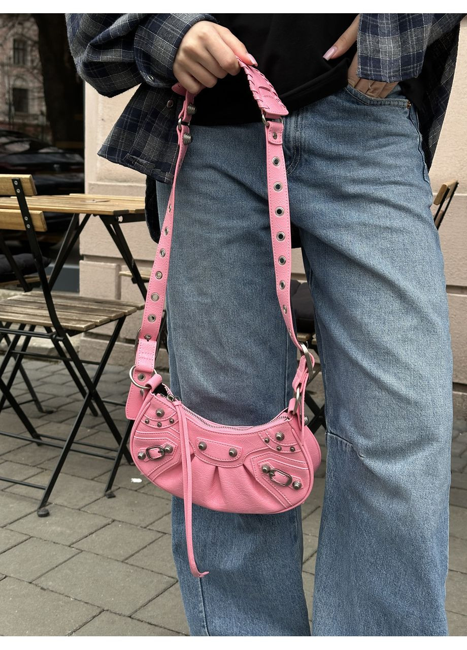Сумка жіноча Le Cagole Xs Shoulder Bag in Pink No Brand (355343088)
