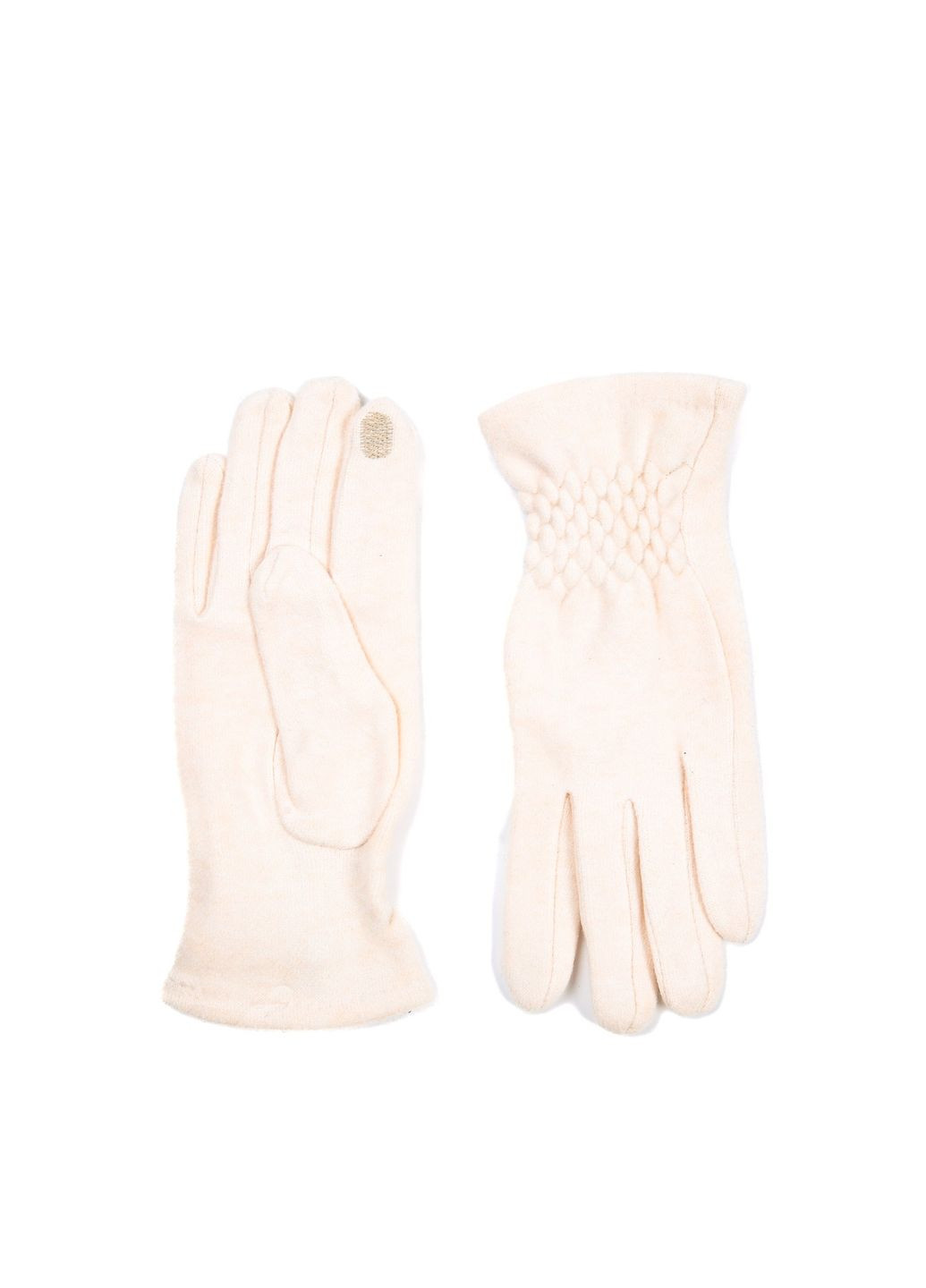 Рукавички Smart Touch жіночі вовна білі КАРДЕЯ LuckyLOOK 921-498 (361259560)