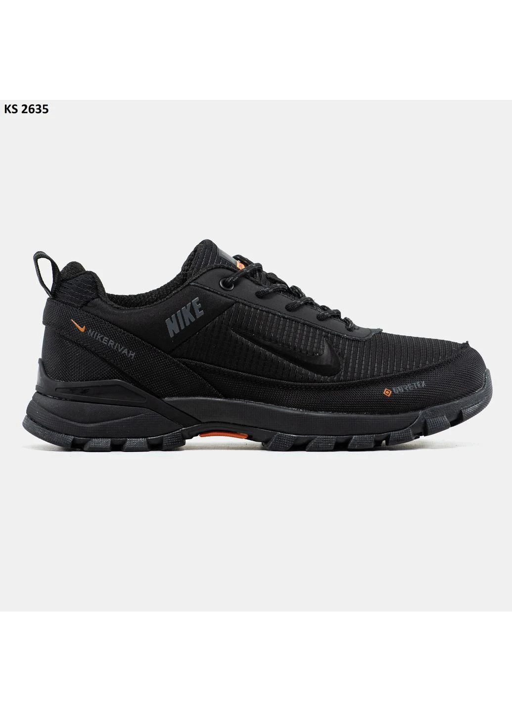 Черные демисезонные кроссовки мужские nike rivah gore-tex black найк No Brand