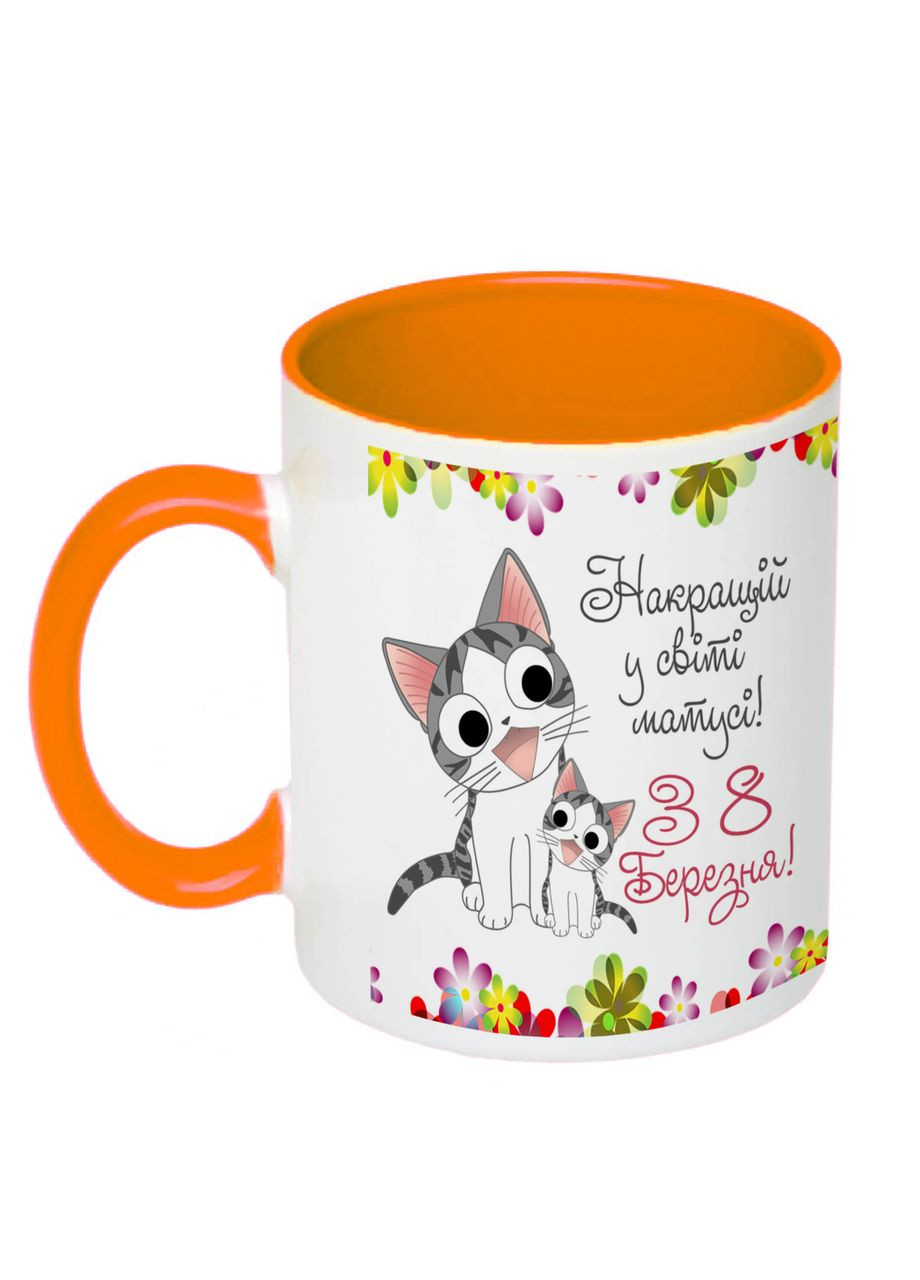 Чашка с печатью "Лучшей в мире мамочке, с 8 марта" 330 мл ( ) (23073) No Brand (322648497)