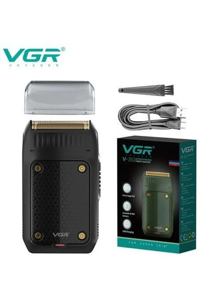 Електробритва V-353 (чорна) сіткова з тримером | Водонепроникна (IPX7), акумуляторна, для сухого та вологого гоління VGR (364233630)