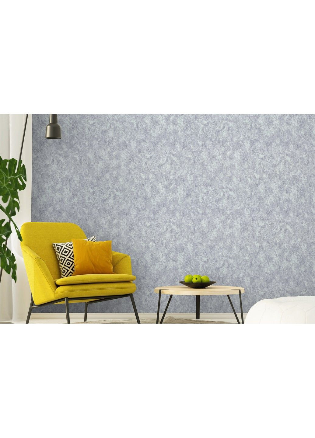 Флизелиновые обои винил горячего тиснения LS Vinil Печворк ЭШТ 4-1564 серо-голубой (1,06х10,05м) Vinil Wallpaper Factory (316476575)