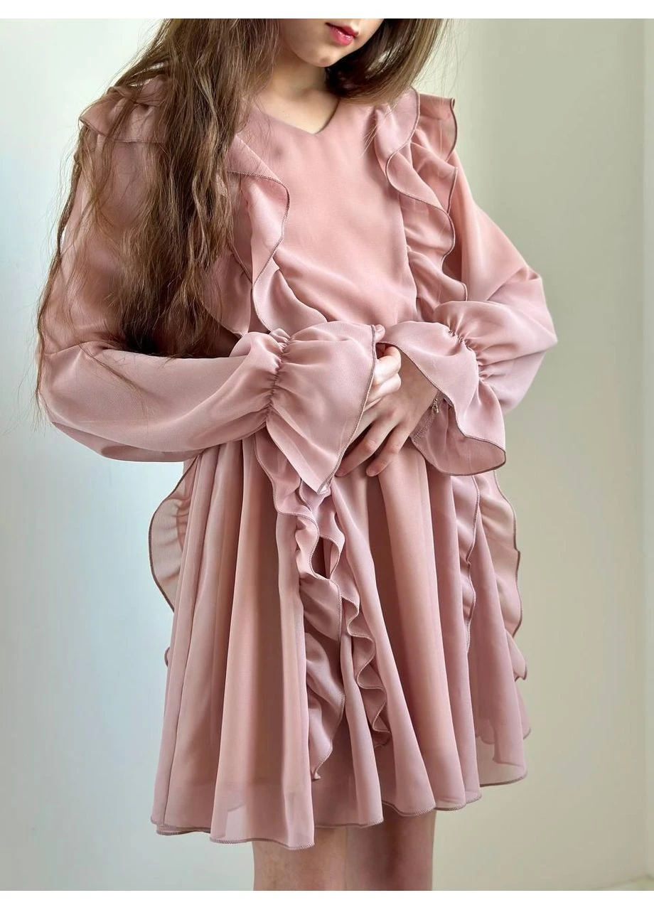 Коричнева шифонова сукня мокко IRmAS (387642154)