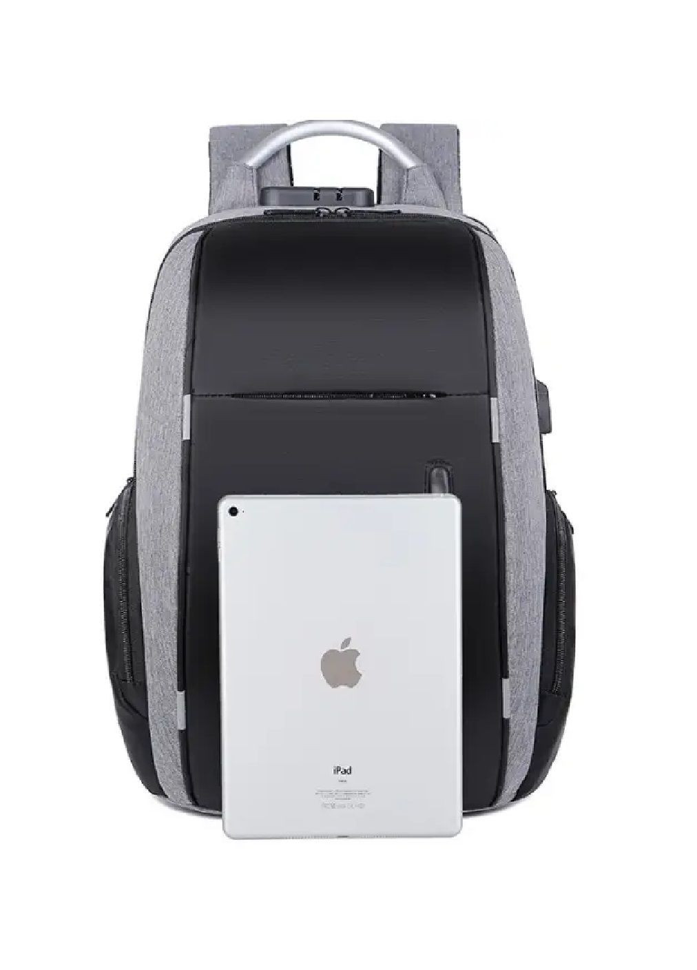 Рюкзак городской дорожный с кодовым замком светоотражающими вставками карманом для ноутбука 44х30х17 см (477611-Prob) Серый Unbranded (298399341)