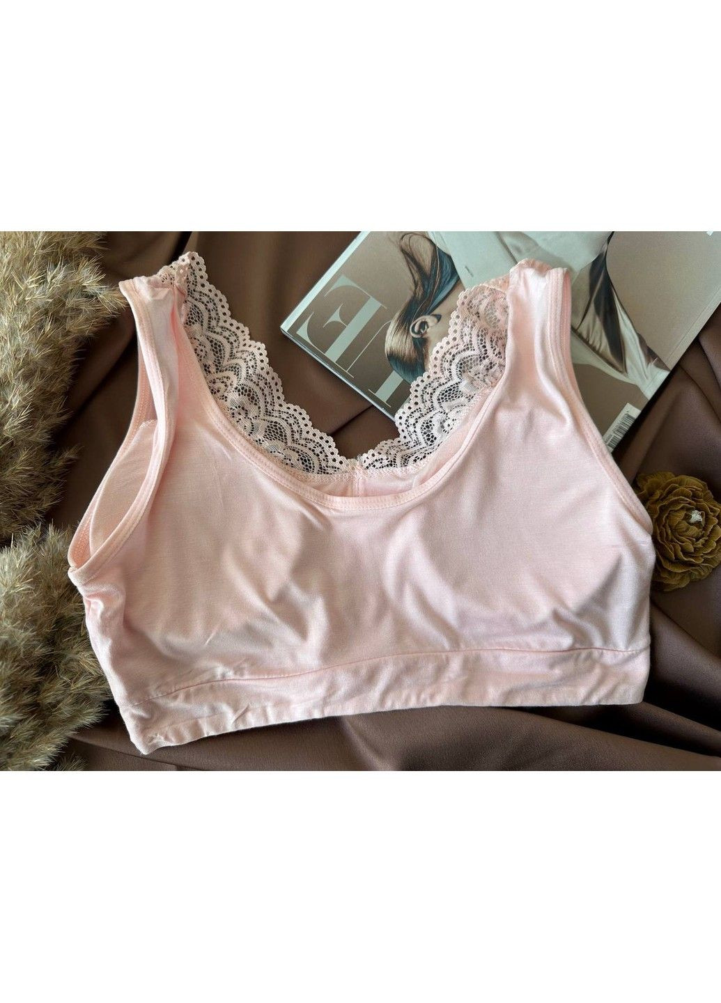 Бесшовный кружевной топ с чашками Beisdanna (318679083)