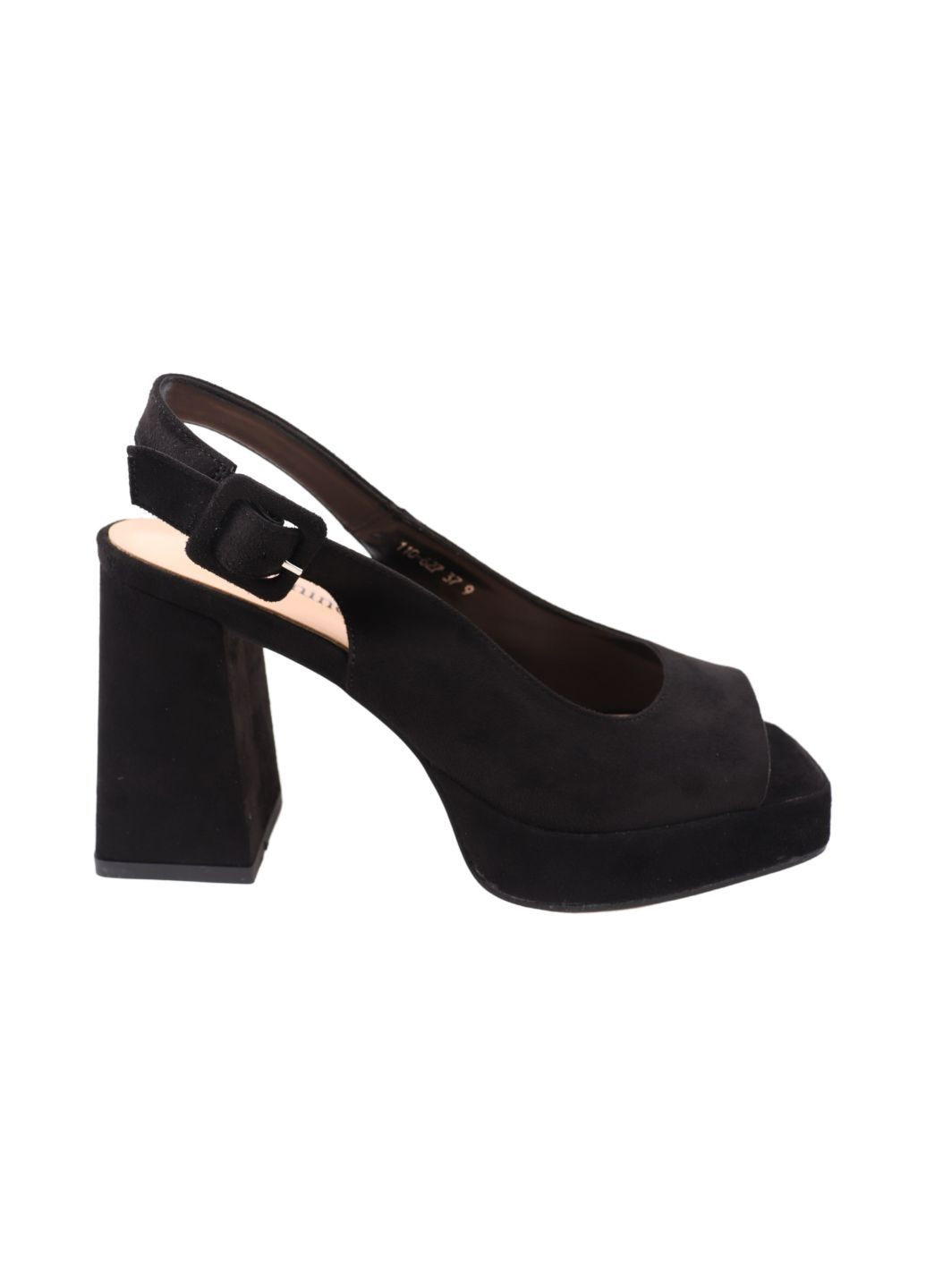 Черные босоножки женские черные на каблуке Gelsomino