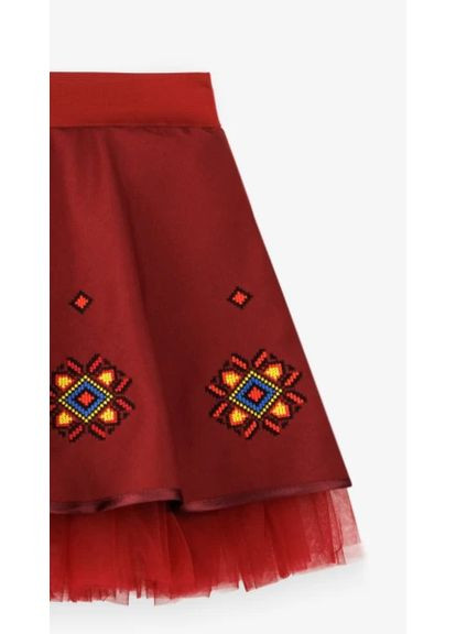 Бордовая костюм вышиванка(верх+низ) для девочки роксолана 116 см бордовый shop (2000902589359) (362914293)