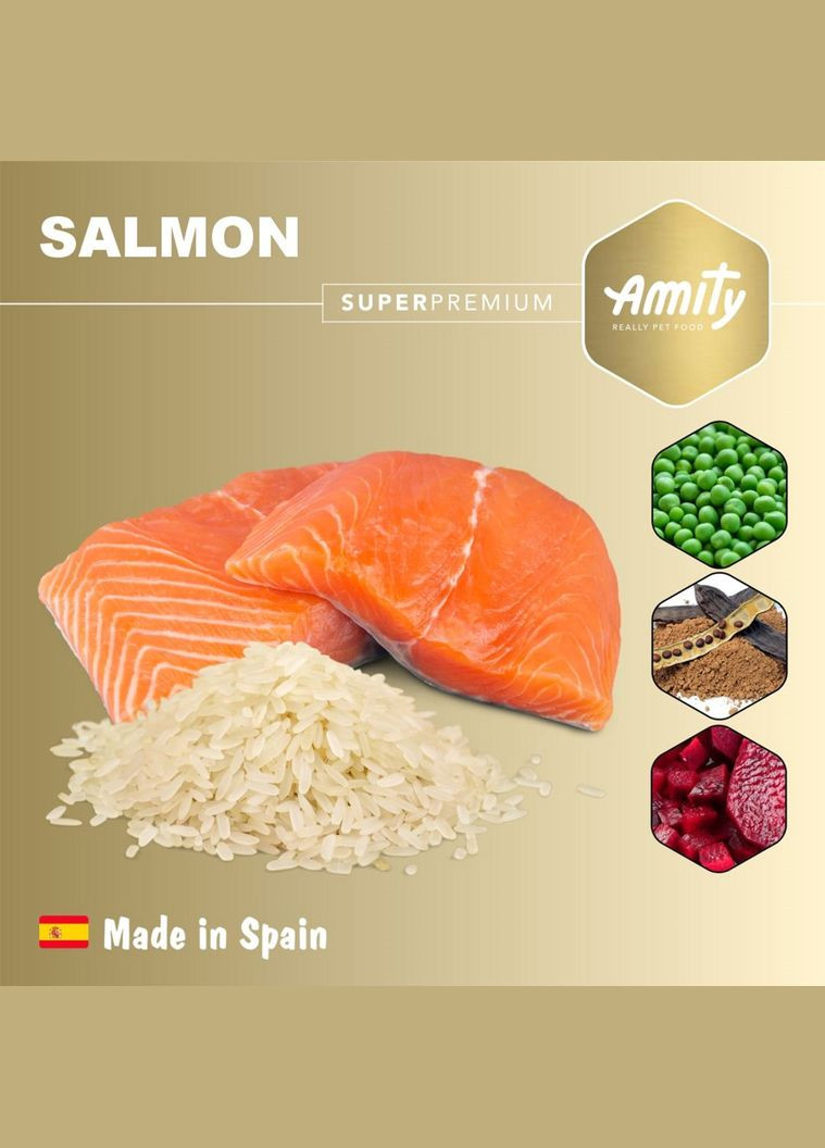 Сухой корм для собак Super Premium Salmon, сухой корм для взрослых собак с лососем 14 кг (8436538949603) AMITY (315868076)