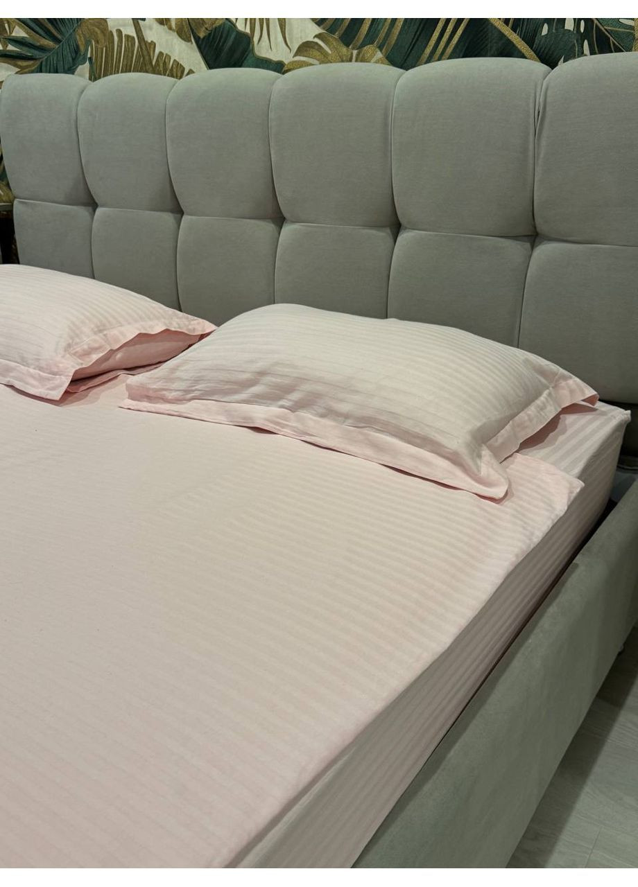 Комплект постільної білизни євро розмір No Brand беж страйп (370864758)