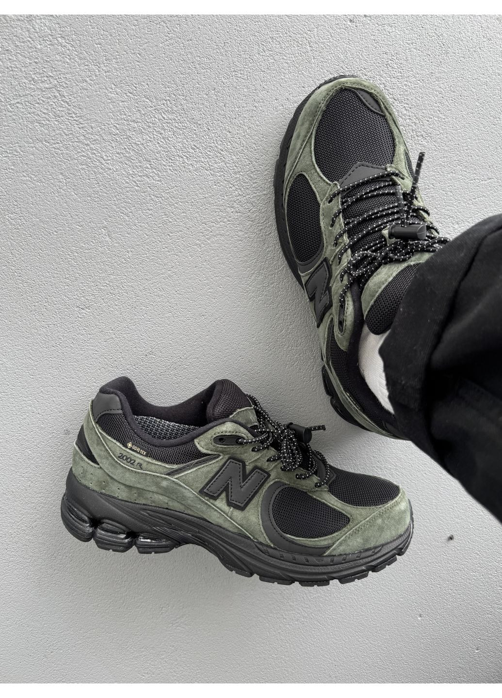 КРОСІВКИ ЖІНОЧІ NEW BALANCE 2002R GREEN / BLACK GORE-TEX НЬЮ БЕЛАНС 2002R No Brand сірі демісезони (367173788)