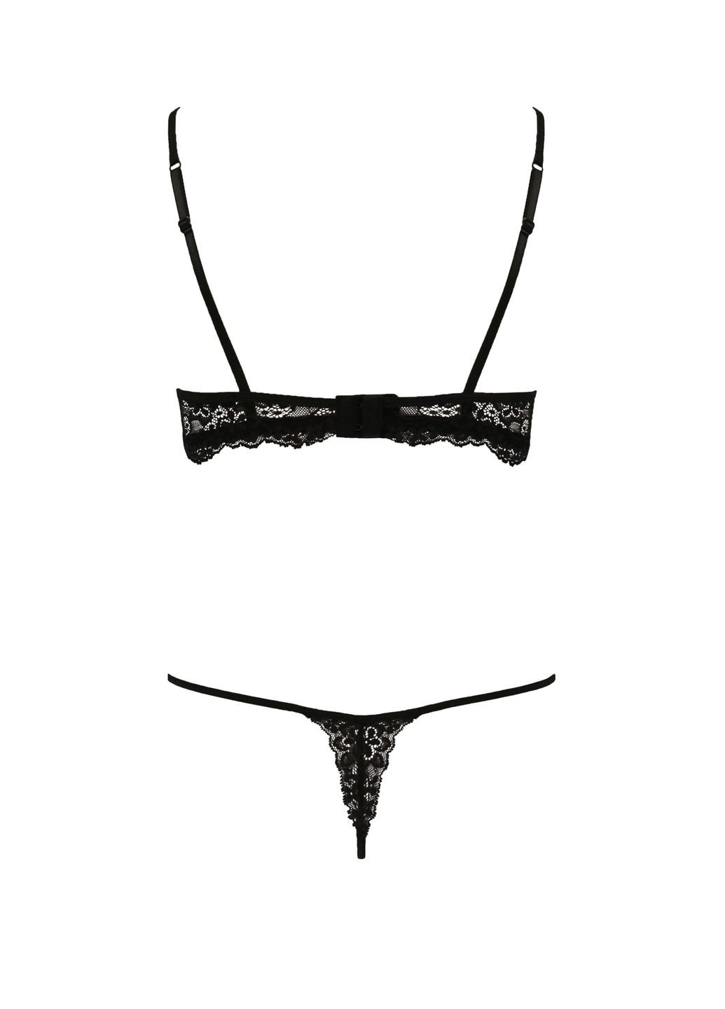 Комплект білизни із декоративним елементом Veronique чорний, Passion (338423594)