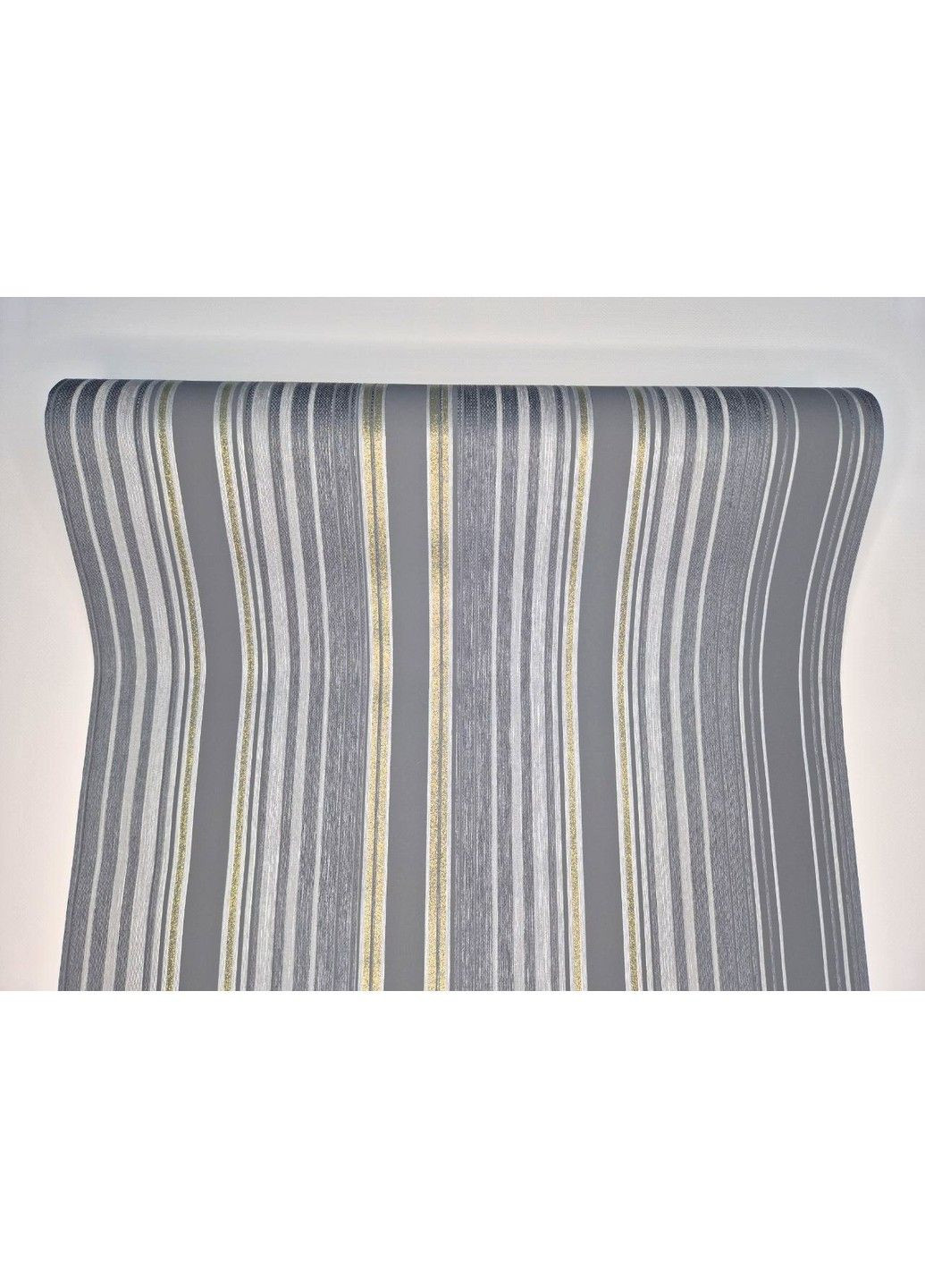 Обои виниловые 10.5 × 0.53м 59081,серые с блестящими полосами,для прихожей,спальни,гостиной,комнаты MARBURG (340275604)