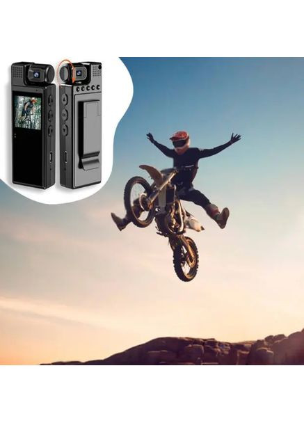 Відеокамера нагрудна Wi-Fi акумуляторна боді камера з дисплеєм 1.3 дюйма реєстратор з фіксацією кліпсою UKC L9 Dometic (363832055)