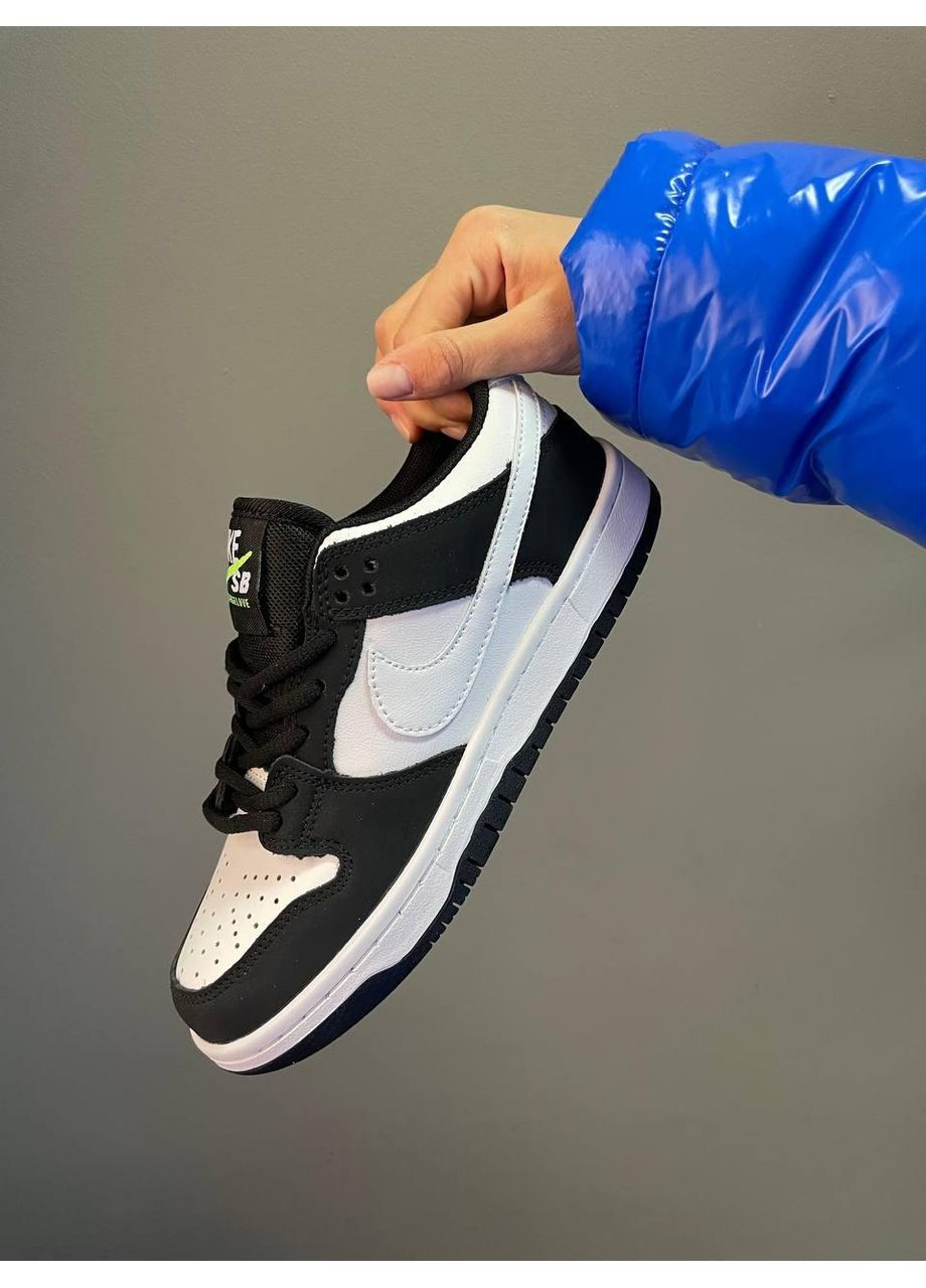 Чорні Осінні кросівки чоловічі nike sb dunk low retro white black найк сб данк No Brand