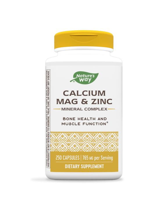 Витамины и минералы Calcium Mag & Zinc, 250 капсул Nature's Way (322293897)