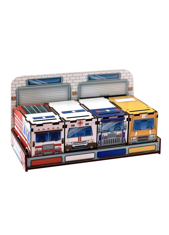 Дерев'яна настільна гра "Службовий транспорт" Ubumblebees (ПСФ027) PSF027 сортер-комодик No Brand (316528903)