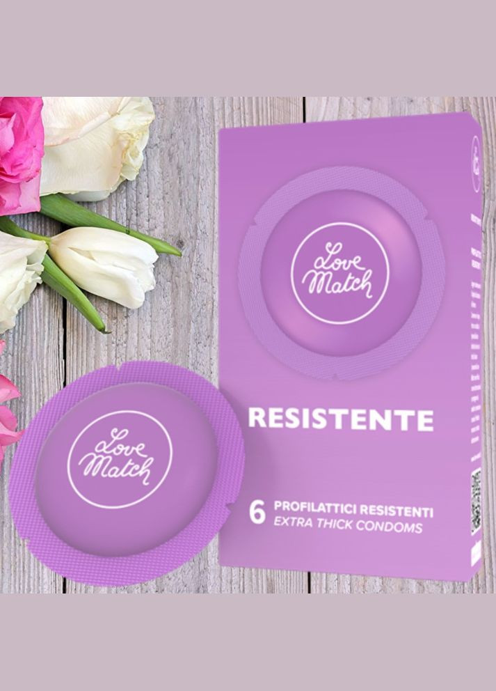 Прочные презервативы "Resistente" №6 (Италия) Love Match (298481131)