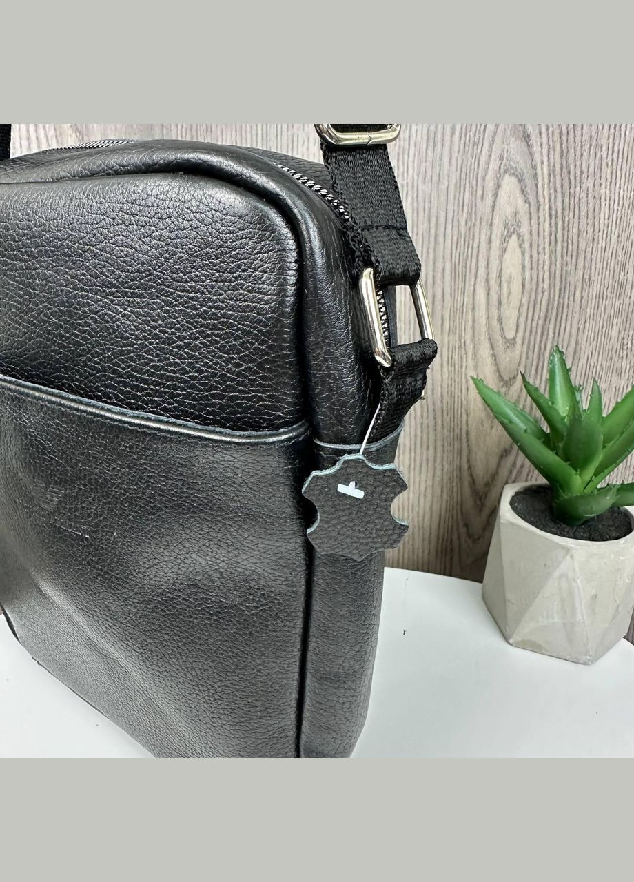 Мужская сумка планшетка с тиснением черная No Brand (301212281)