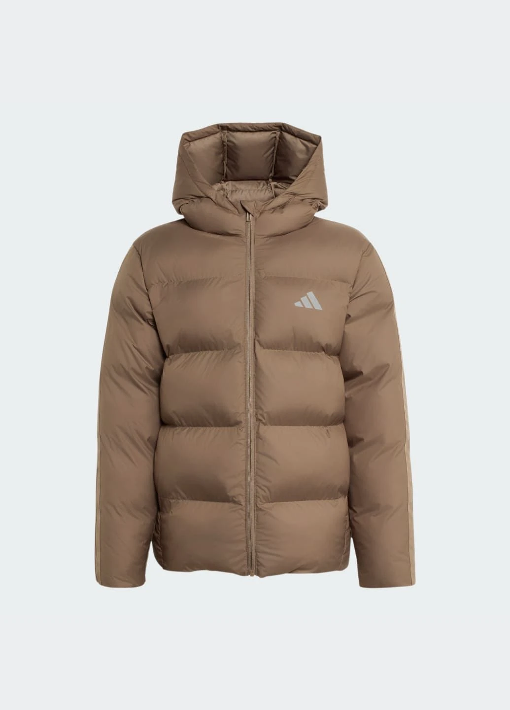 Бежевая демисезонная куртка 3 stripes synthetic down adidas
