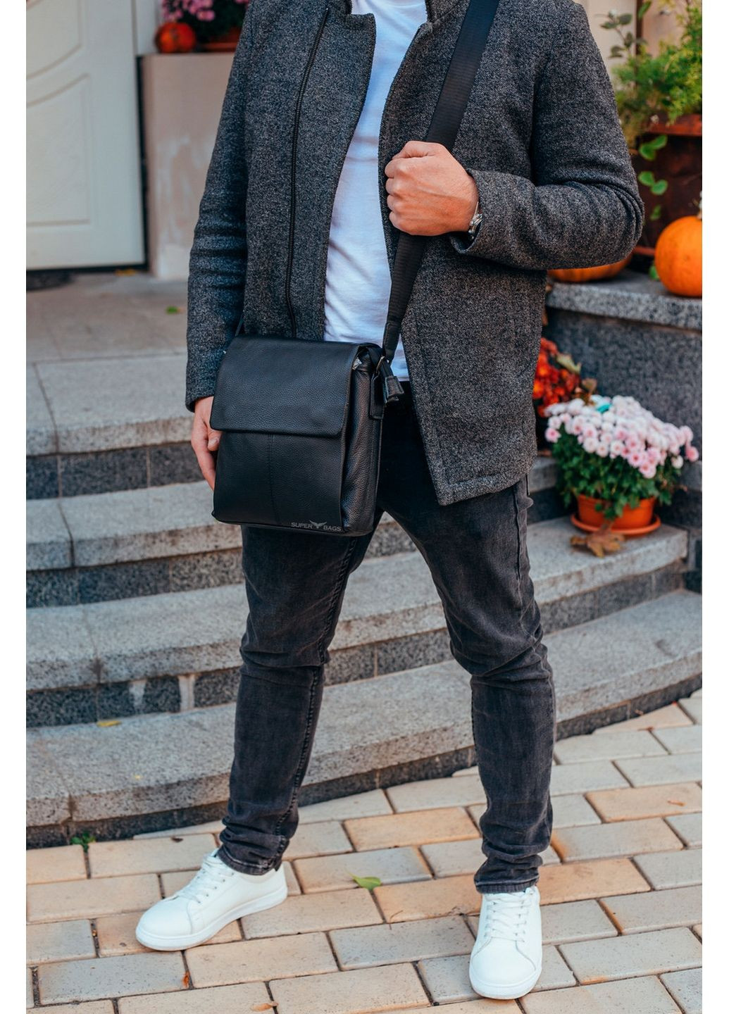 Мужская кожаная сумка 26х22х6 см Tiding Bag (315874900)