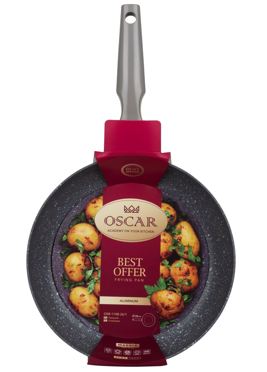 Сковорода Best Offer 26 см (6811303) Oscar (314749101)