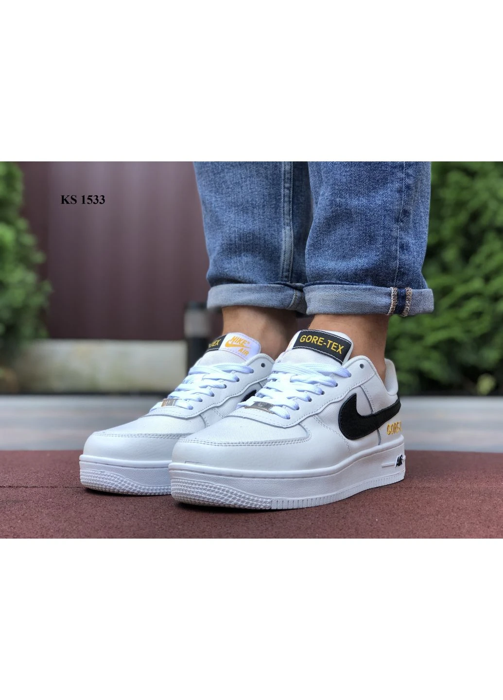 Комбіновані літні кросівки nike air force 1 gore-tex найк аір форс 1 No Brand