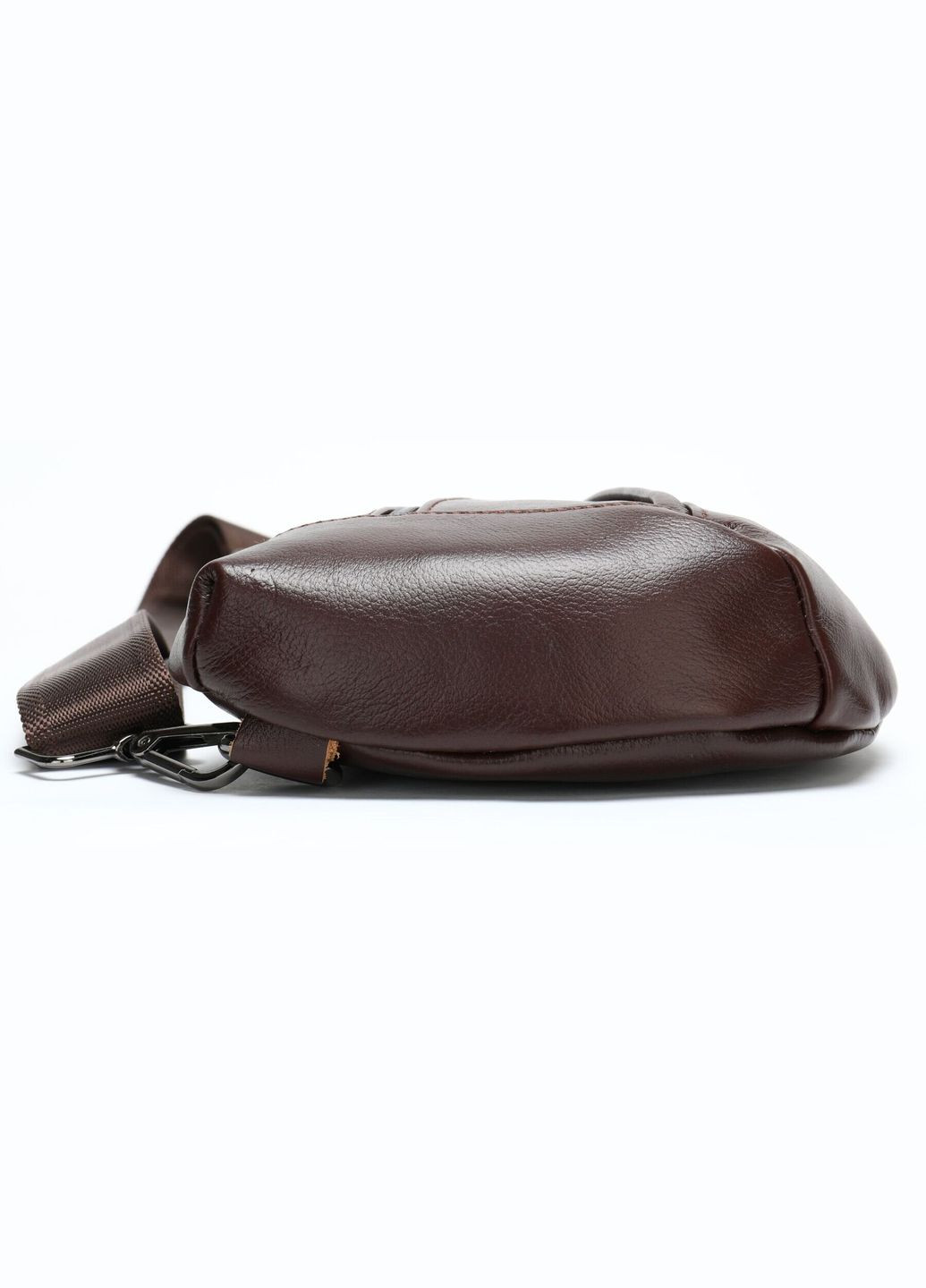 Мужская сумка-слинг из натуральной кожи с регулируемым ремешком коричневая (sku_14737) No Brand (328922739)