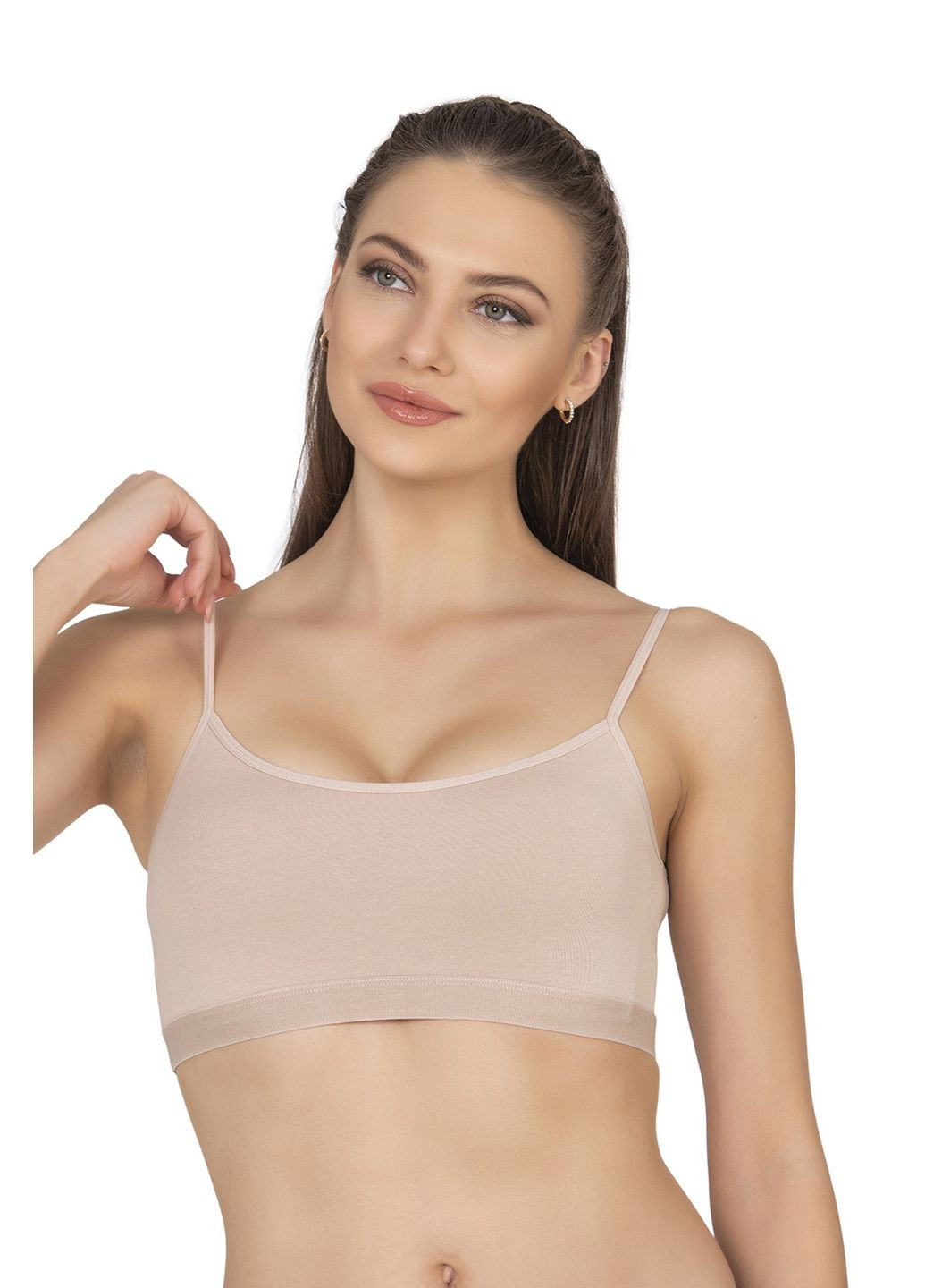 Жіночий бавовняний топ на тонкій бретельці Ozkan (333829073)