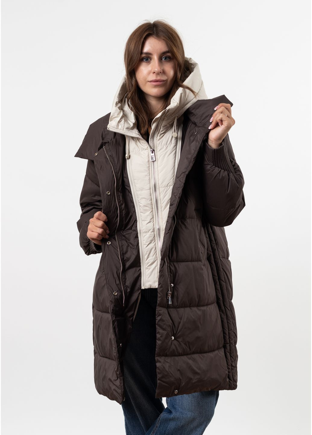 Темно-коричневая куртка (к8641) Vivilona