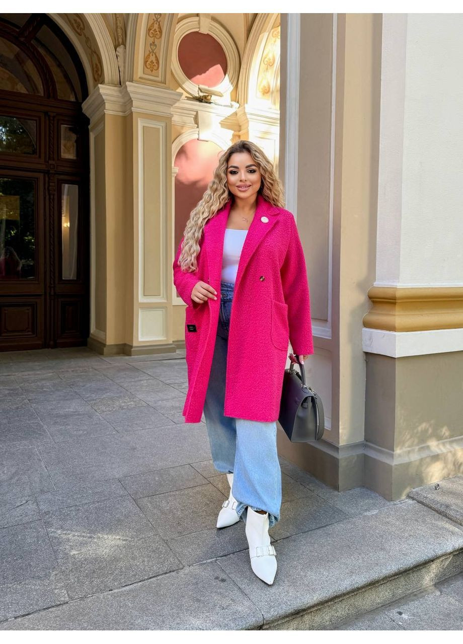 Малиновое демисезонное Женское пальто Гермес