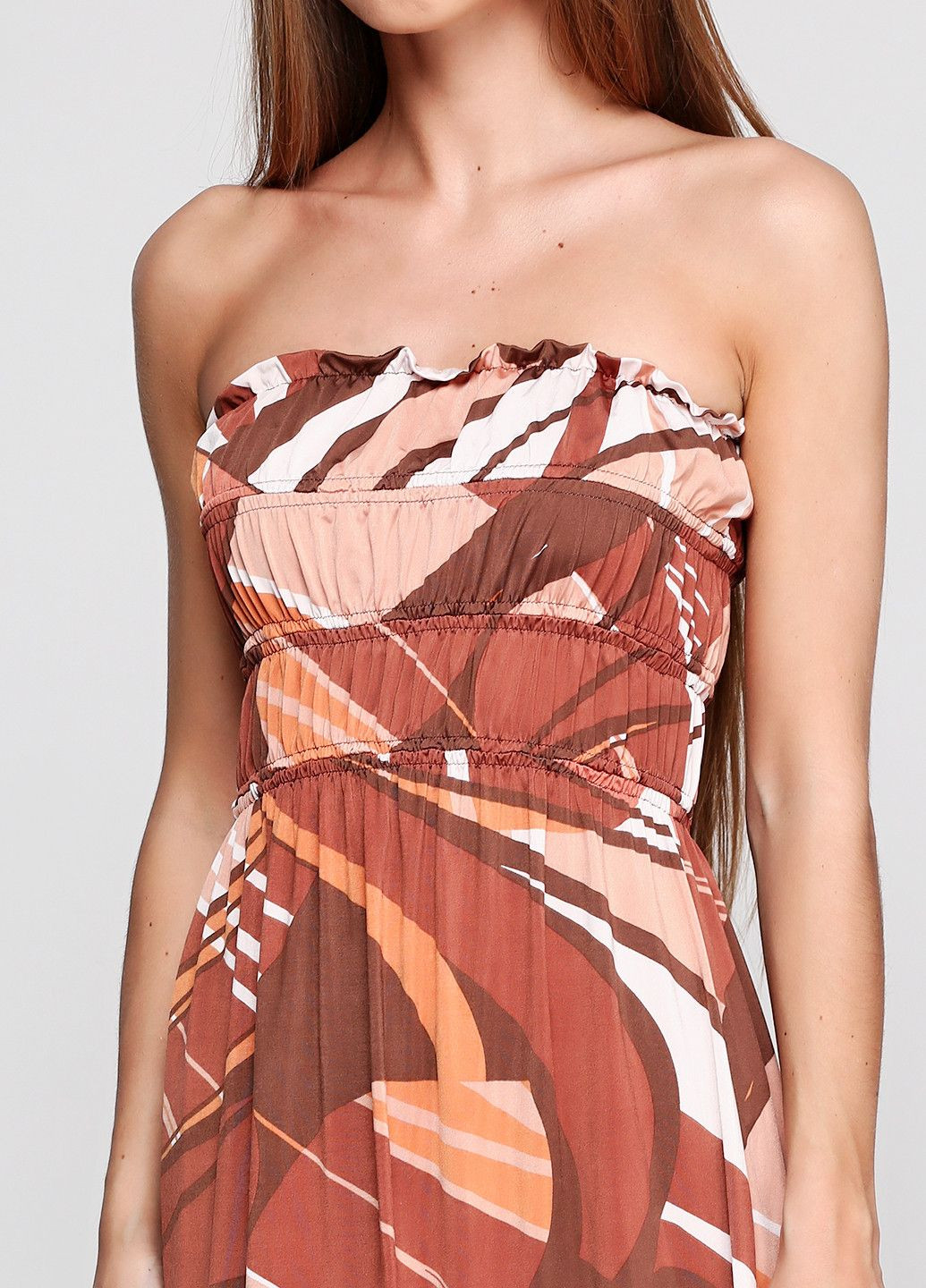 Летний женский сарафан коричневый OVS