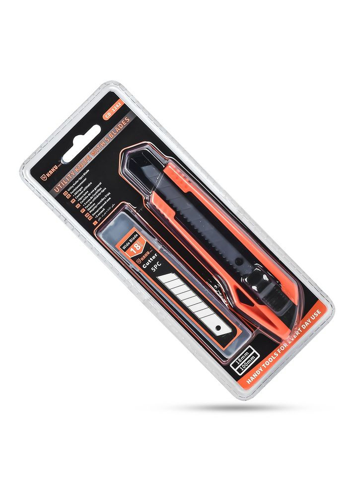 Нож строительный сегментный с запасными лезвиями 18м. Home (321987670)