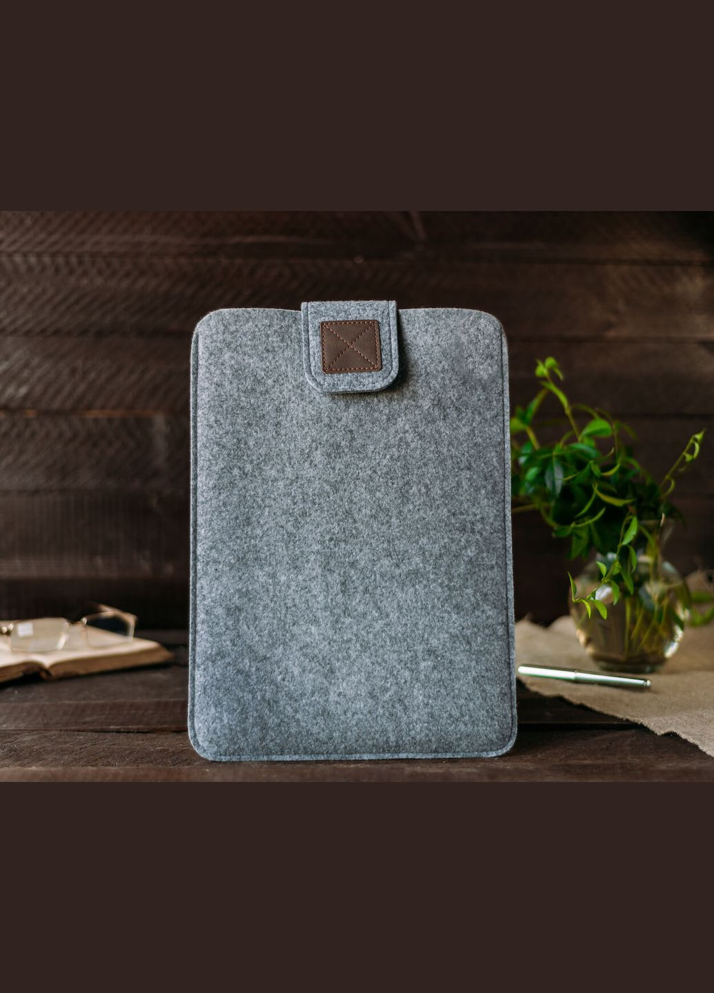 Чехол для ноутбука для Macbook Pro 14 светло-серый, на застежке (GM55-14) Gmakin (343049144)