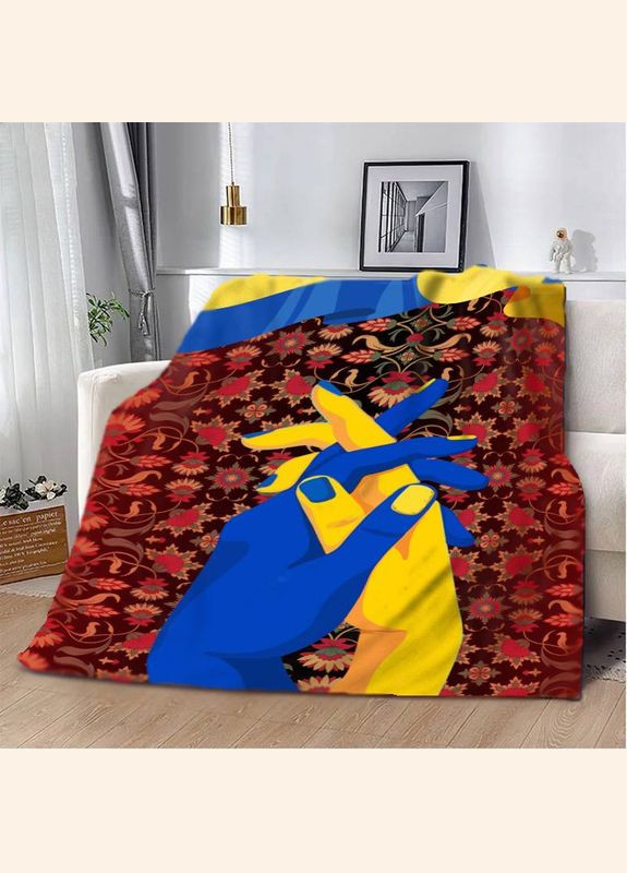 Плед 3D патріотичний Розмальована душа №2 12551 135х160 см FlexDress (364500886)