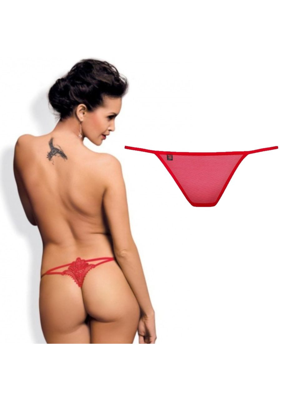Дизайнерські червоні стрінги "Luiza" S/M Obsessive (302820480)