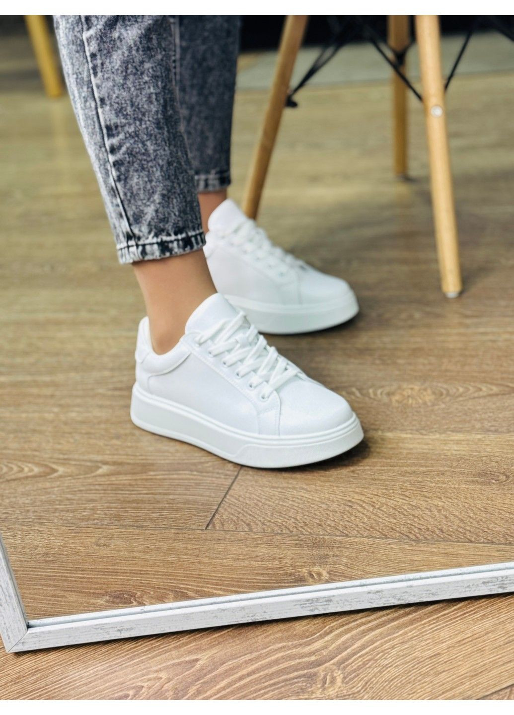 293 Кросівки Шкіряні Білі Hengji білі демісезони (317831804)