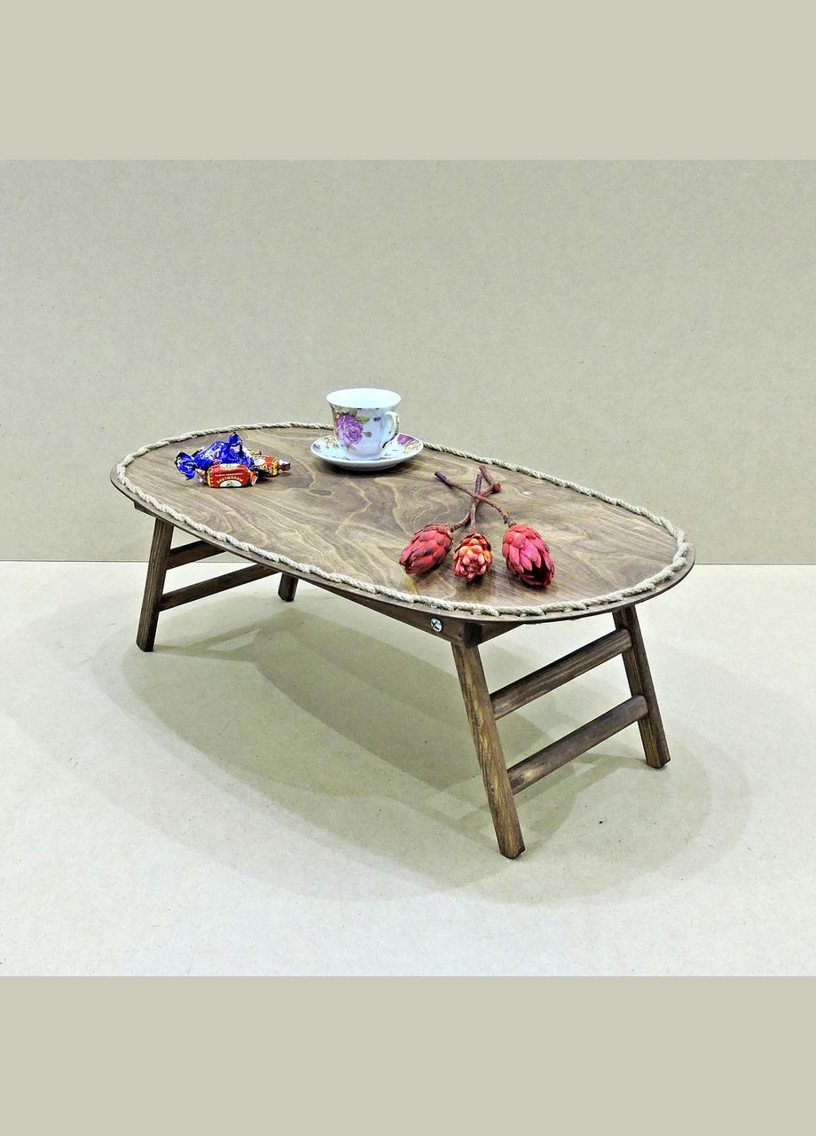 Столик-поднос для завтрака из дерева Вайоминг 02 капучино (СТП-021809) No Brand (327866877)