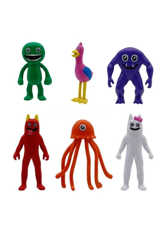 Райдужні друзі фігурки набір фігурок Райдужні друзі Rainbow Friends 6шт міні бан бан Ban ban No Brand (393632865)