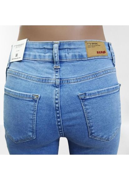 Джинси ItsBasic жіночі високі вузькі стрейч 26 блакитні Its Basic - (363053998)
