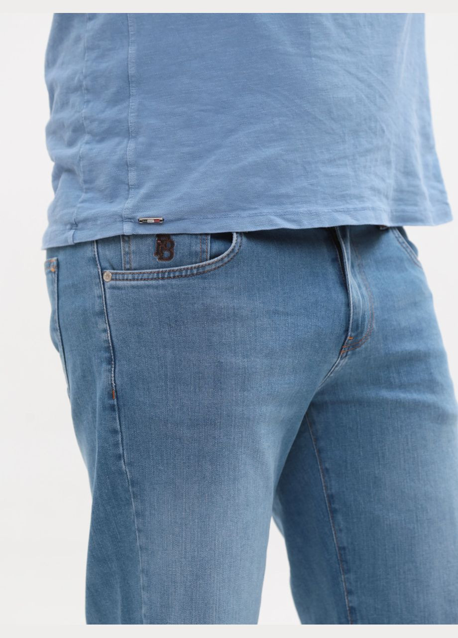 Шорты мужские светло-синие джинсовые прямые FRANCO BENUSSI Пряма (338538138)