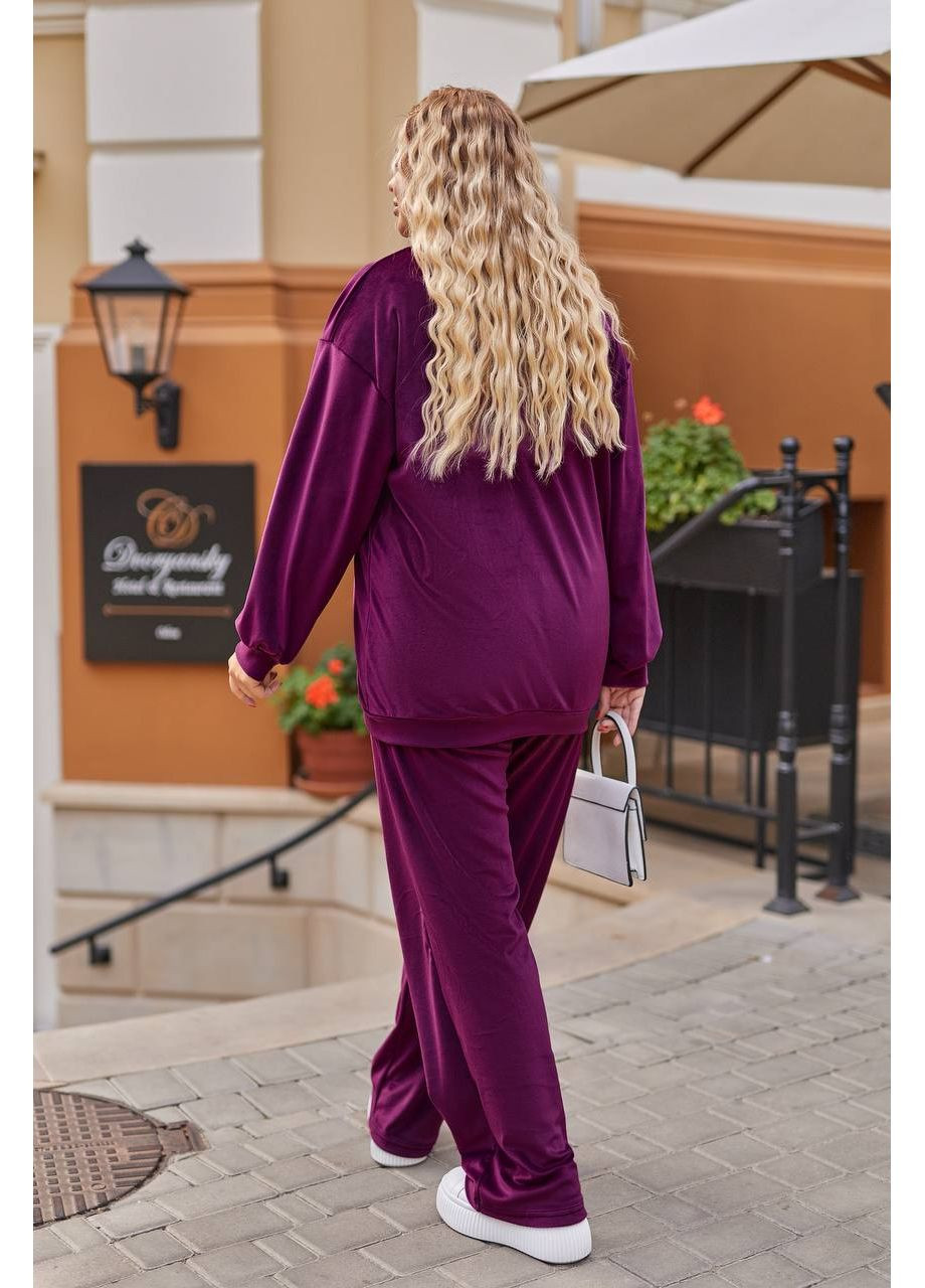 Жіночий костюм велюровий великих розмірів Style Point (356145422)