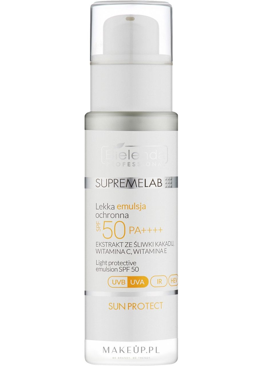 Легка сонцезахисна емульсія для обличчя Professional Supremelab Light Protective Emulsion SPF 50 50 мл (5902169052928) Bielenda (349755340)
