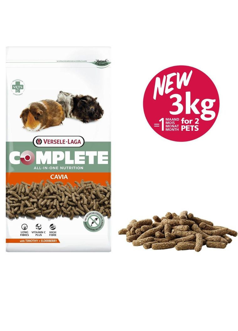 Сухий корм Complete Cavia для морських свинок 3 кг Versele-Laga (366447522)