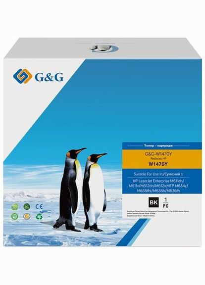 Картридж для HP 147Y LJ MFP M611/M612/M635/M636 Black (42 000стр.) G&G (316391303)