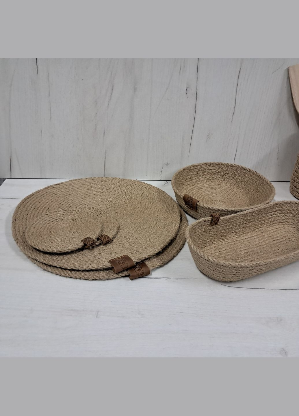 Подставки под чашку з джуту та бавовняного шнура Vian-Dizain (315598206)