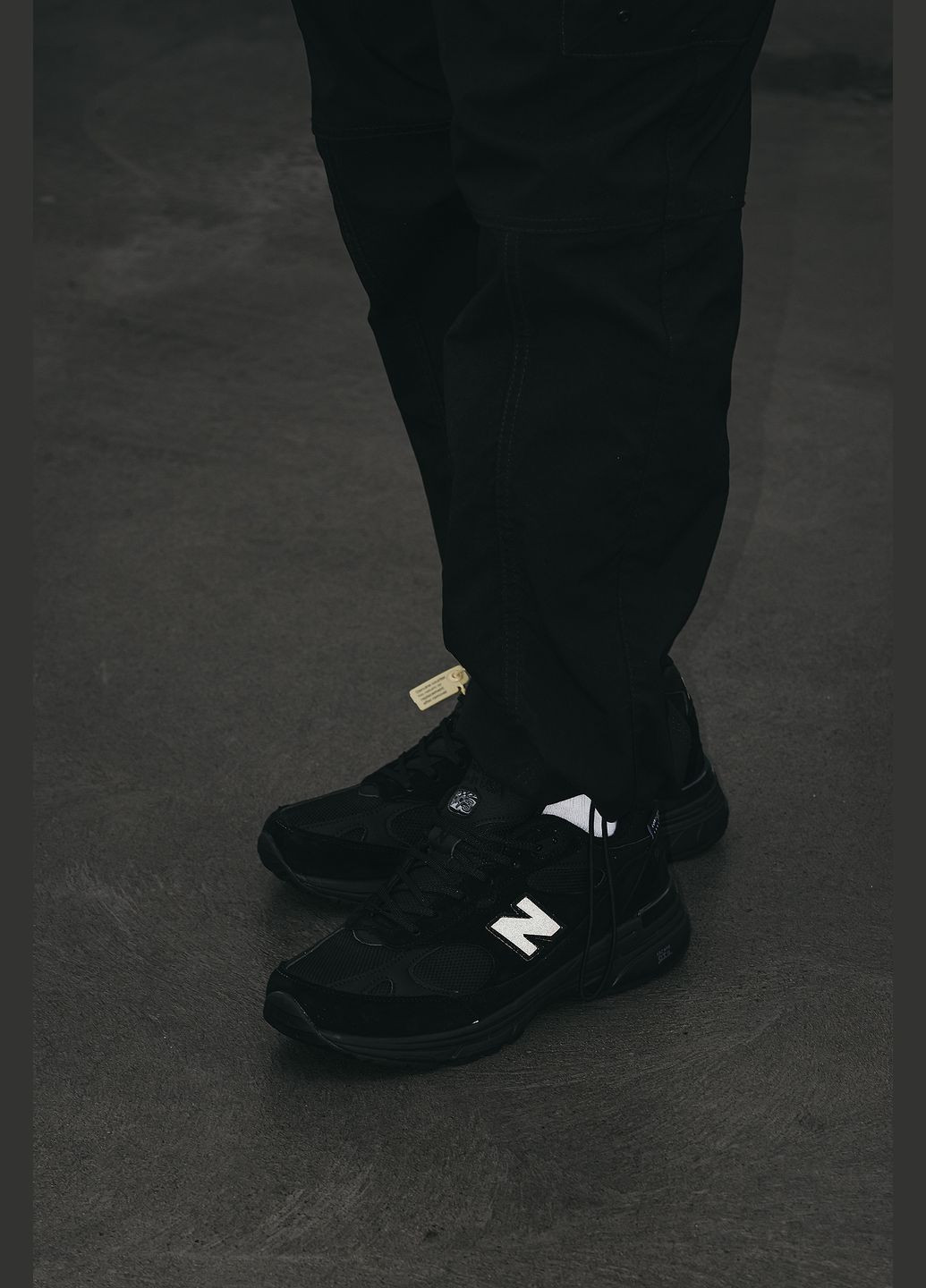 Черные всесезонные кроссовки мужские new balance 993 cordura black | нью беланс 993 черные No Brand